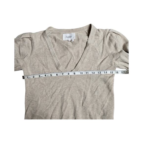 Ba&sh Mathis Short Sleeve Wool Sweater in Beige Size: XS - Picture 3 of 5